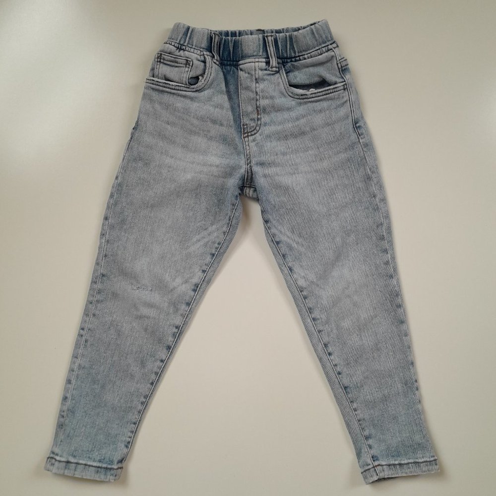 ZARA Kids Balloon Fit Comfy Bleach Wash Jeans - Picture 6 of 17